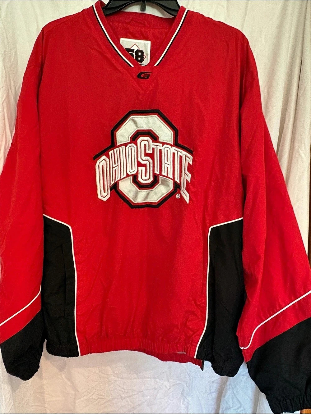 58 Sports Ohio State Jacket in Red & Black Size Large